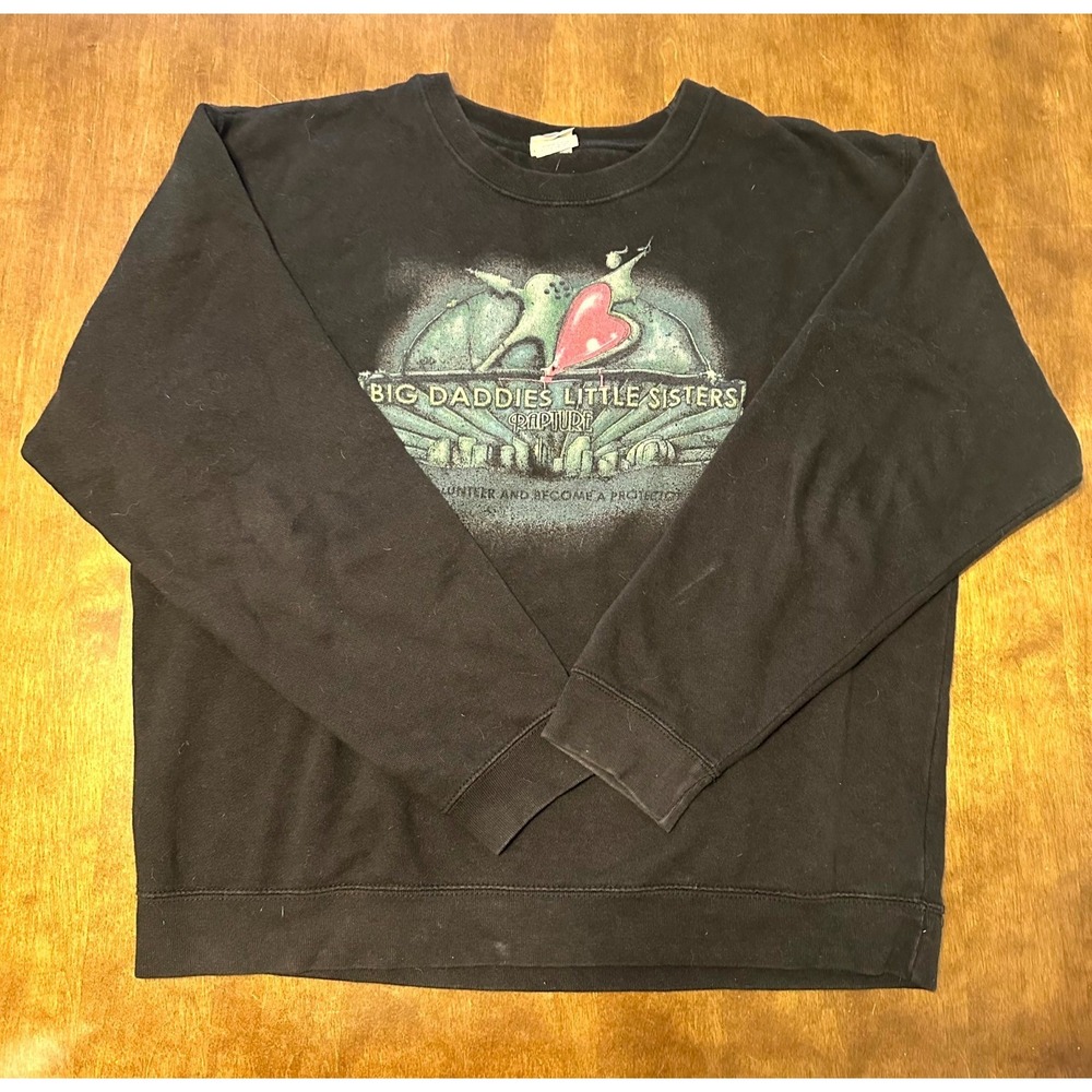 Delta Big Daddy and Little Sister Sweatshirt Mens Large Black Graphic Print